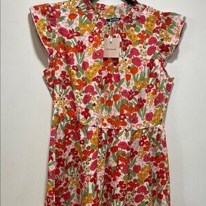 Bloomingdale's Floral Sundress - Pink, Red, Orange, Green